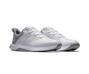 FootJoy Prolite Golf Shoes White/GREY - UK85M Size: UK8.5, Option: Med