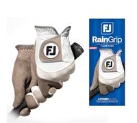 FootJoy RainGrip Men's Golf Glove - White/Grey, Medium - 1 Pair