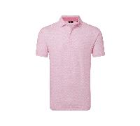 FootJoy Scallop Geo Pique Polo - Pink Pop - M Size: Medium