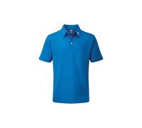 FOOTJOY 2024 STRETCH PIQUE ATHLETIC FIT GOLF POLO SHIRT - Light Blue - 91826 , L
