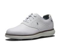 FootJoy Traditions Juniors Golf Shoe, White/White/Grey, 5 UK Child