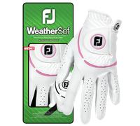 FOOTJOY 2025 WEATHERSOF LADIES ALL WEATHER GOLF GLOVE - WHITE / PINK - LH (FOR RH GOLFER) , L