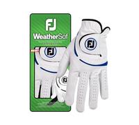 FootJoy WeatherSof Men's Golf Glove, Left Hand (for Right Handed Golfer), White/Blue, XL EU