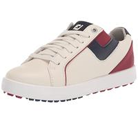 Footjoy Women's FJ Links Previous Season Style Golf Shoe, Bone/Burgundy, 7.5