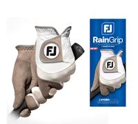 FootJoy Women's RainGrip Golf Glove, White/Grey, Small, Pair