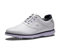 FootJoy Women's Traditions Golf Shoe, White/Navy Patent, 6 UK