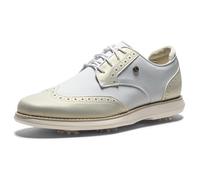 Footjoy Women's Traditions Shield Tip Golf Shoe, White/Gold, 6.5 UK