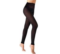 Footless Dance Tights, 23-32 mmHg Graduated Support Tights, 40D Professional Ballet Pantyhose Ultra Soft High Stretch Tights, 67g Compression Pantyhose for Ballet Jazz Contemporary Dance (L-XL &Black)