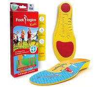 Footlogics Fun Kids Orthotic Shoe Insoles with Arch Support for Children’s Heel Pain (Sever’s Disease), Growing Pains, Flat Feet - Children’s, Pair, Full Length - Yellow, Kids 1-3