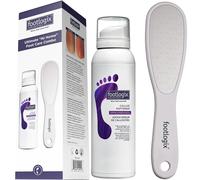 Footlogix Callus Softener Combo: Spray + Double-Sided Foot File Set for Dry, Rough, Cracked Heels - Feet Exfoliator