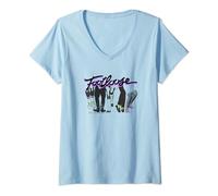 Footloose Dancing Feet Title Logo V-Neck T-Shirt