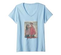 Footloose Ren McCormack Ariel Moore Portrait Title Logo V-Neck T-Shirt