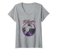 Footloose Ren McCormack Circle Portrait Title Logo V-Neck T-Shirt