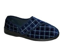 footloose.shoes Diabetic Orthopedic Men's Easy Close Wide-Fitting Touch Close Bar-strap Shoe Slippers Sizes 6-14 (Washable, UK Footwear Size System, Adult, Men, Numeric, Wide, 9)