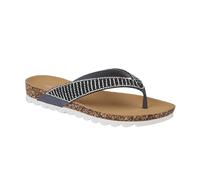 footloose.shoes Ladies Womens Glitter Toe Post Flip Flops Slip On Chunky Flat Cork Summer Sliders Sandals Size 3-8 (Smoke Sunset, UK Footwear Size System, Adult, Women, Numeric, Medium, 6)
