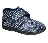 footloose.shoes Mens Wide Fitting Diabetic ORTHAPEDIC Brushed Fleece Lined Touch Close Strap Easy Close Boot Slipper Sizes 7-12