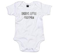 Footman Baby Body Suit Daddys Little Newborn Babygrow White with Black Print 3-6 Months