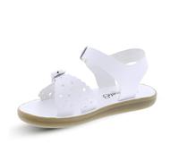 FOOTMATES Ariel and Eco-Ariel Waterproof Sandals for Girls and Boys with Non-Marking Anti-Slip Sole and Strap Closure for Baby, Toddler, Toddler and Kids 0-12 Years, White Micro Eco, 1 Little Kid