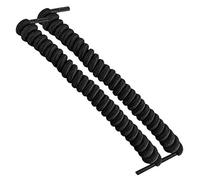 FootMatters No Tye Shoelaces Elastic Curly Stretchy For Kids and Adults - Black - 1 Pair