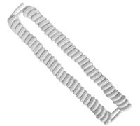 FootMatters No Tye Shoelaces Elastic Curly Stretchy For Kids and Adults - White - 1 Pair