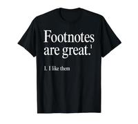 Footnotes are Great Funny Student Writer Reader Value Graphic T-Shirt, Men, Black, M