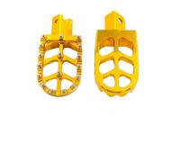 Footpeg Block Motorcycle Off-Road Pedal Poses Feet Pit Bike FootRest Footpegs Foot Pegs Pedals For CR For CRFf 125 250 500 230 450R(Yellow)