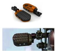 Footpeg Motorcycle Accessories For Harley For Davidson FXSTDI 1450 EFI Softail Deuce 2001 2002 2003 2004 2005 2006 Adjustable Front Footrest(Orange)