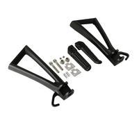 Footpeg Motorcycle Replacement Footpeg Rear Passenger Footrest Foot Pegs Bracket For YZF R6 2006-2016 2015 2014 2013 2012 2011 2010 2009(Black- Silver)