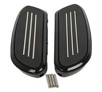 Footpeg part Motorcycle Passenger Floorboards Footboard For Harley For Electra Street Glide For Road King FLTRX FLHX FLTR FLHT(Black- Silver)