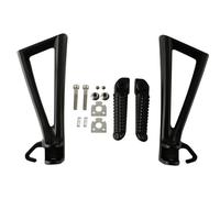 Footpeg Rear Passenger Footrest For YZF R6 2006-2016 2015 2014 2013 2012 2011 2010 2009 Motorcycle Replacement Footpeg Bracket(Black- Silver)