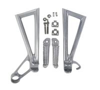 Footpegs Compatible With For YZF-R6 2003 2004 2005 Motorcycle Rear Footrest Foot Pegs Brackets Set Black For Silver Matte Upgrade Universal Parts