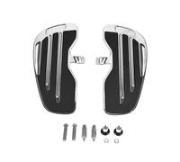 Footpegs Footrests For Indian For Scout For Sixty For Bobber Rider Floorboards Driver Passenger Footboard Front/Rear Pedal Wide Footrest Universal Foot Pegs(Chrome For Driver)