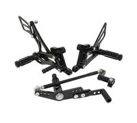 Footpegs For YZF R1 YZF-R1 2007 2008 Black Adjustable Rearset Footrests Driver Foot Rest Pegs Pedals Rear Set