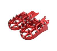 Footplate Pedals Motorcycle Foot Pegs Rests Pedals Wide Foot Pegs For Kawasaki For KX250F For KX450F For KX450 For KX450X 2019 2020 2021 Rest Pedal(Red)
