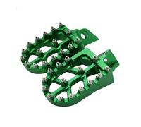 Footplate Pedals Motorcycle Wide Pedal Foot Pegs For Kawasaki For KX65 For KX80 For KX85 1998 1999 2000 2001 2002 2003 2004 2005 2006 2007 Rest Pedal(Green)