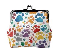 Footprint Prints Art 1 Print Vintage Leather Change Purse Elegant Small Coin Purse for Women Coin Pouch Wallet Mini