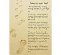 Footprints in the Sand: A Large (8.5" x 11") Notebook, Journal, or Diary