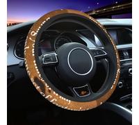 Footprints in The Sand Poem Steering Wheel Cover Universal 15 Inch Sports Style Elastic Breathable Comforts Car Steering Wheel Accessories