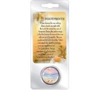 Footprints in The Sand Prayer Card + Pocket Token Keepsake