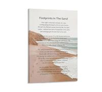 Footprints In The Sand PrintWall Art Prints Neutral Vintage Canvas Posters for Stylish Living Room And Bedroom Decor12x18inch(30x45cm)