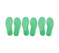 Footprints Marker PVC Colorful Foot Shaped Training Pad Toy Indoor Outdoor Non Slip Durable Lightweight Exercise Coordination Skills for Kids Adults Classroom Sports Games 3 Pairs (Green)
