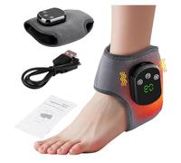 Footrenew Triple Method Massager, Heated Ankle Wrap with 5 Far-Infrared Heat Levels & Vibration, Thermal Ankle Brace for Neuropathy & Pain Relief, Portable Foot Massager(Single)
