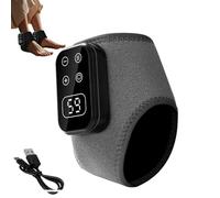 Footrenew Triple Method Massager,New Upgraded Model with Vibration 5 Levels and 5 Temperature Levels, Wireless & Portable Heated Ankle Wrap for Home/Office/Travel (Grey,1pc)