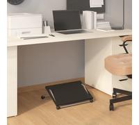 Footrest Adjustable Black HIPS & Steel 45x40x13.5cm Ergonomic Anti-Slip Comfort