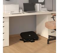 Footrest Black HIPS 46x34.5x11cm Ergonomic 3-Height Adjustable Massage Pad Foot