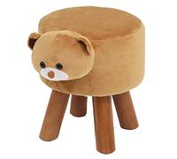 Footrest Footstool Ottoman Chair Room Animal Chair Kindergarten Cartoon Chair Hallway Unique Shoe Changing Stool 100KG (Color : Bear, Size : 28 * 36cm)