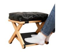 Footrest for Desk - Ergonomic Design of Double Layer Inclined and Compact Wood, Fatigue and Reduces Tiredness of the Legs, for Home Office Apartment Studio Bedroom Living Room