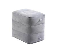 Footrest Pillow with Soft Flockeds, Light Gray Third Floor | Comfortable Leg for Various Transport Modes, Easy to Carry for Long Journey, Soft, Portable
