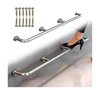 Footrest Rail Mount Hardware for Bars and Restaurants, Durable Floor Standing Support Pole, 19.5ft Length Ideal for Pub and Basement Use