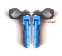 Footrest Rest Pedal 22-27/30-35mm Clamp Aluminum Motorcycle Part Universal Pedals Folded Footrest Footpeg Motorcycles,Mopeds,Scooters,bicycle(22-27mm Blue)